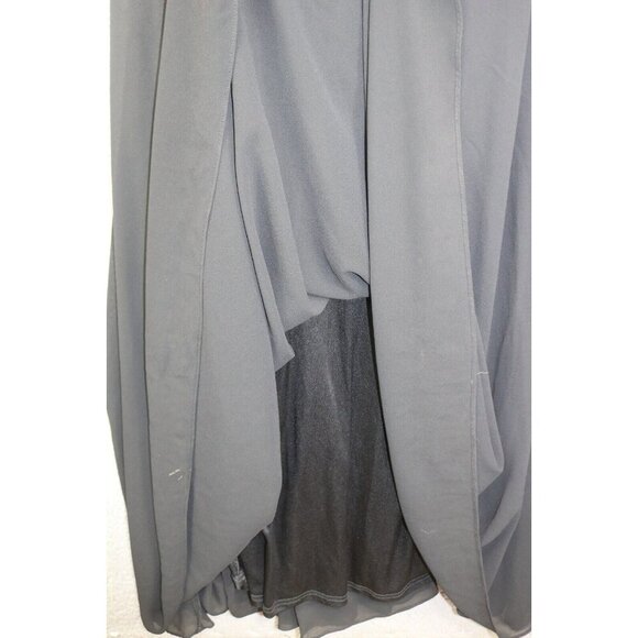 LuLus Halter Black Maxi Dress-Size Medium-Lined-Witchy-Goth - Picture 2 of 8